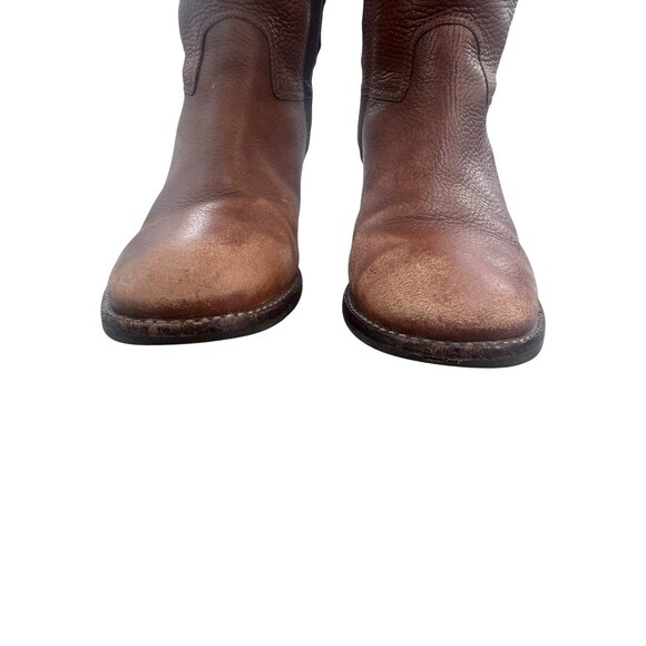 Tory Burch 'Jolie' Leather Logo Riding Boot Carmel Size 6 37 EU Fast Shipping - Picture 9 of 16